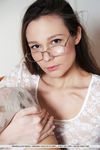 Shy Nerdy Teen Exposes her Pink Tight Twat After Studying so Hard